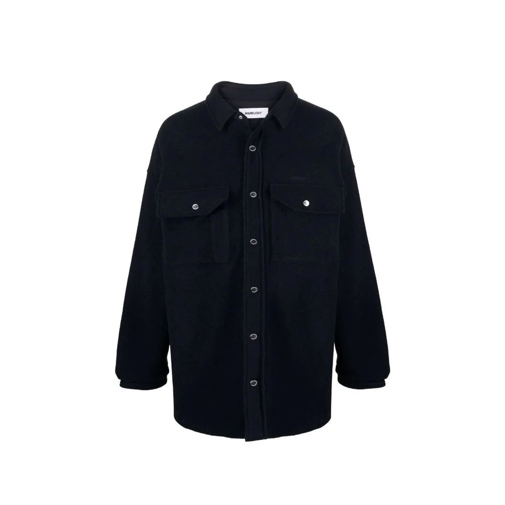 Ambush Wool-Blend Overshirt BMEA017F21FAB0014610 men's shirt in navy, product photo 1