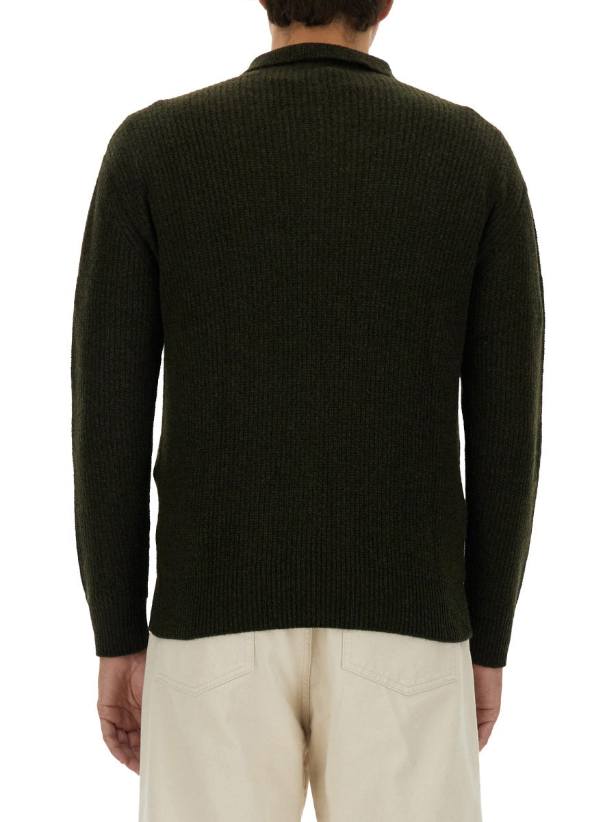 Aspesi Wool Jersey Sweater — Green