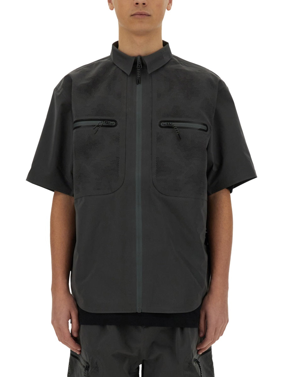 Alpha Industries Laser-Cut Polyester Shirt 140222187004983882101376 men's shirt in gray, product photo 3