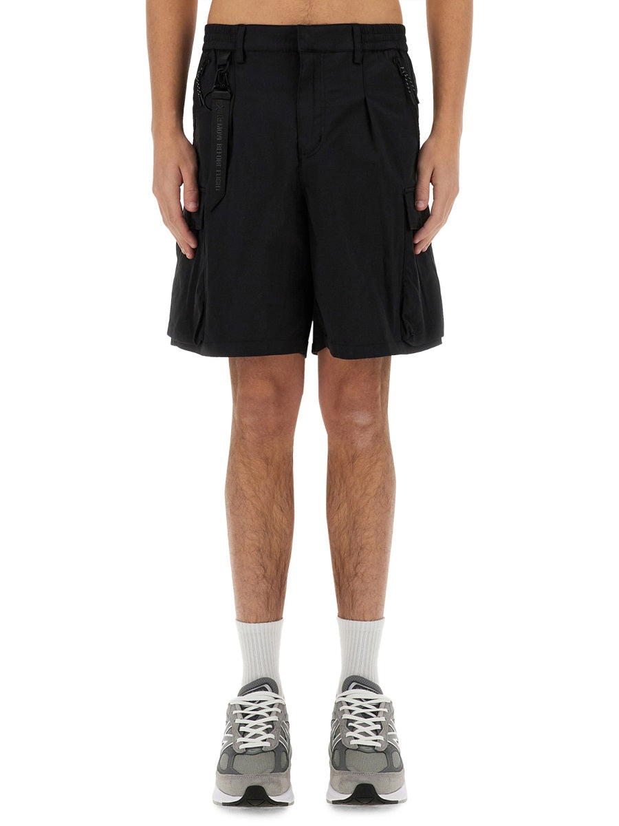 Alpha Industries Cotton-Blend Cargo Shorts 140223187007673890670355 men's shorts in black, product photo 2