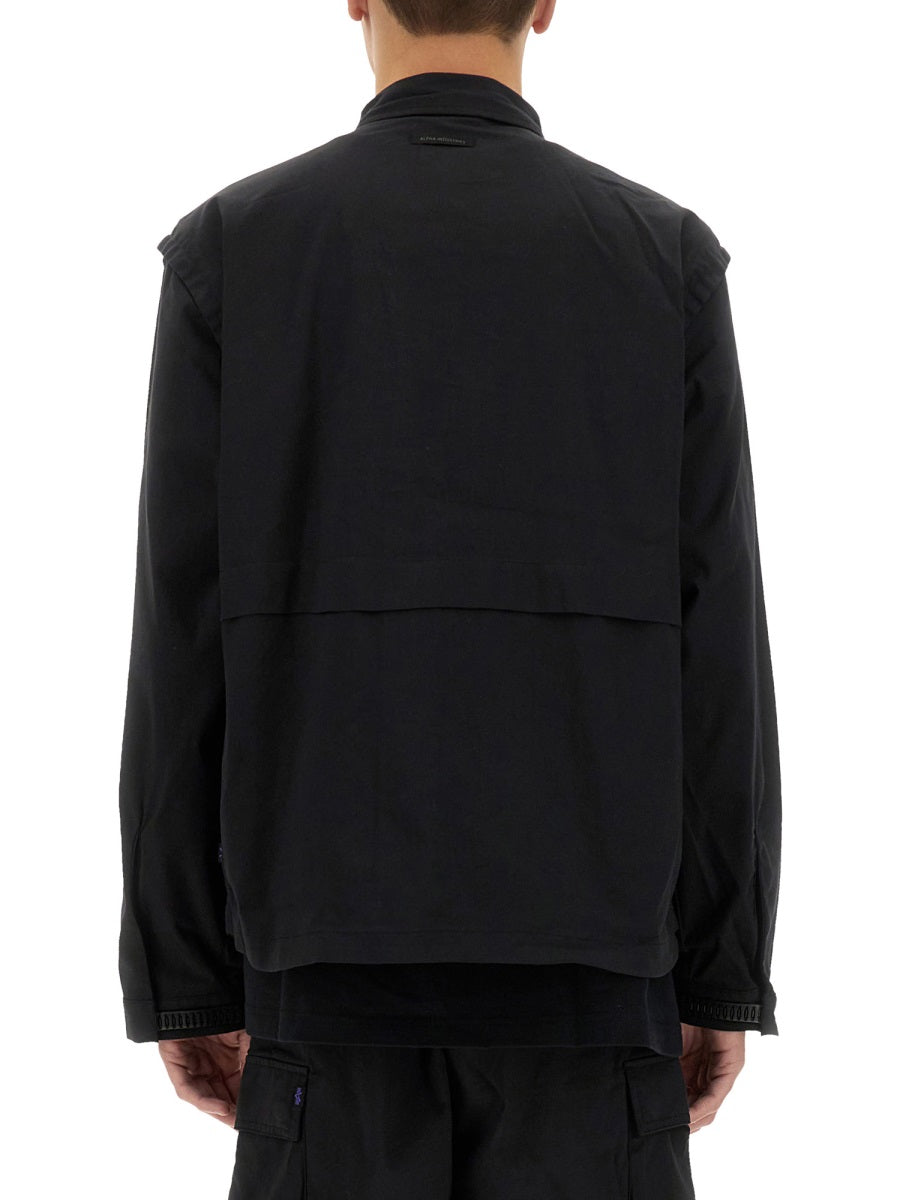 Alpha Industries Utility Cotton-Nylon Blend Overshirt 140224187004833486843887 men's overshirt in black, product photo 1