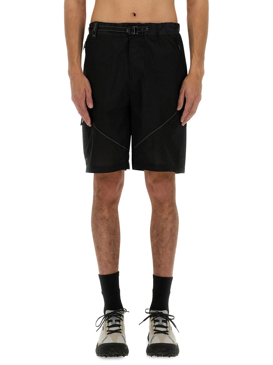 And Wander Nylon Shorts — Black