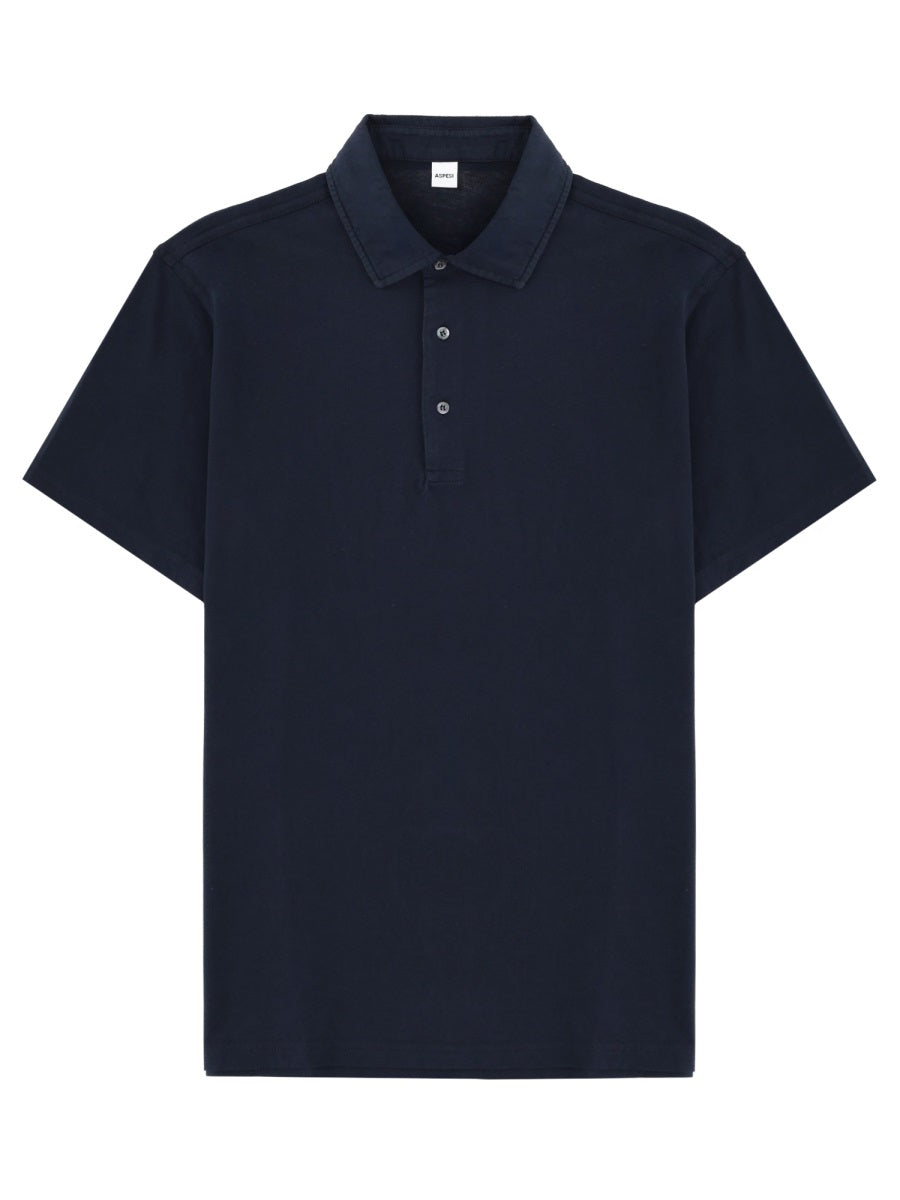 Aspesi Cotton Polo Shirt — Blue
