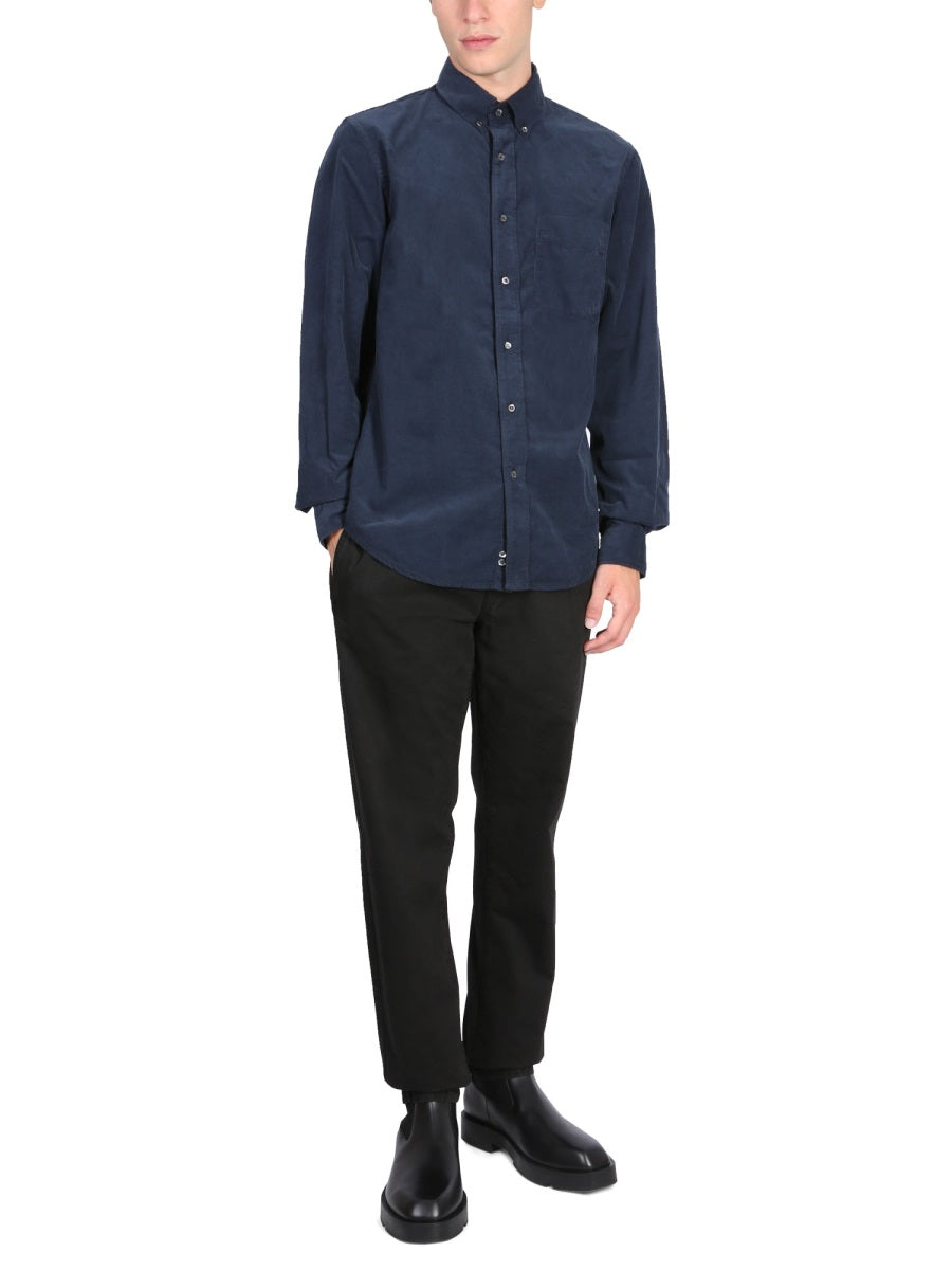 Aspesi Cotton Chino Trousers — Black