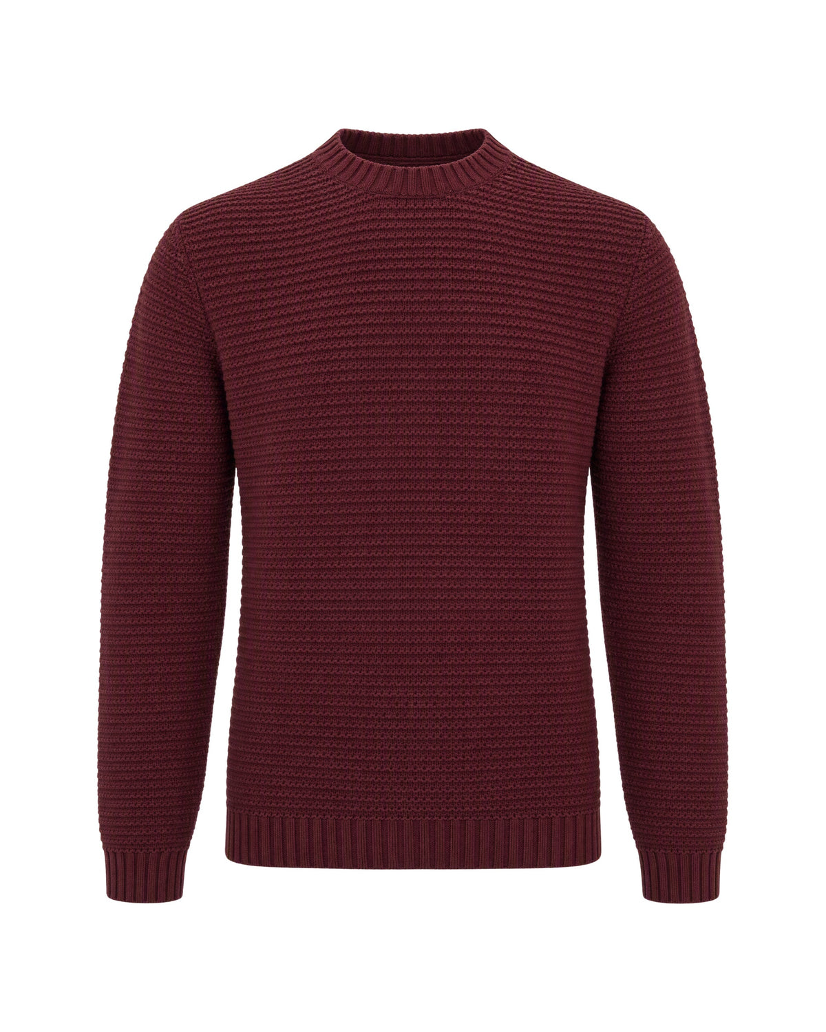 Arte Antwerp Ribbed Cotton Sweater — Burgundy
