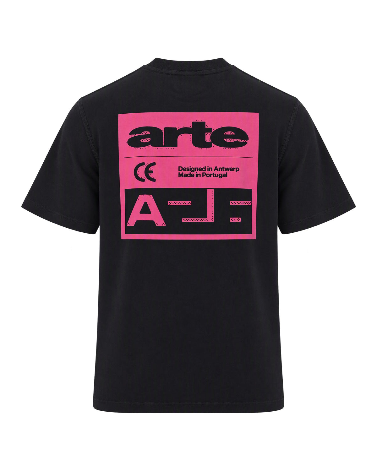 Arte Antwerp Crew-Neck Cotton T-Shirt — Black