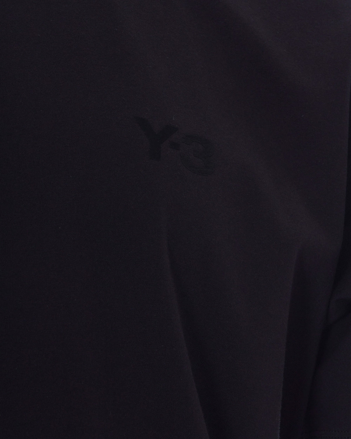 Adidas Y-3 Logo Cotton T-Shirt — Black