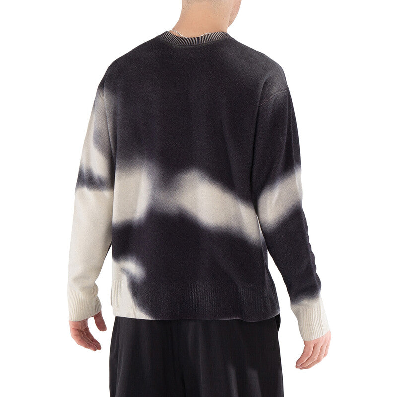 A Cold Wall Gradient Crew Knit Pullover Sweater ACWMK086-ONYX men's sweater in black