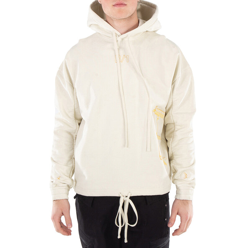 A Cold Wall Shroud Cotton Hoodie ACWMW205-BEIGE men's hoodie in beige