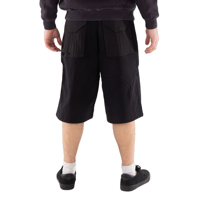 A Cold Wall Overlay Cotton Sweatshorts ACWMB285-ONYX men's shorts in black