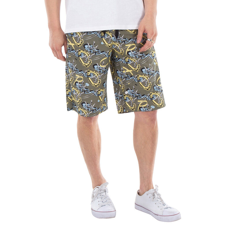 A.P.C. Graphic-Print Vince Cotton Shorts COGXQ-H10200-VERT men's shorts in green