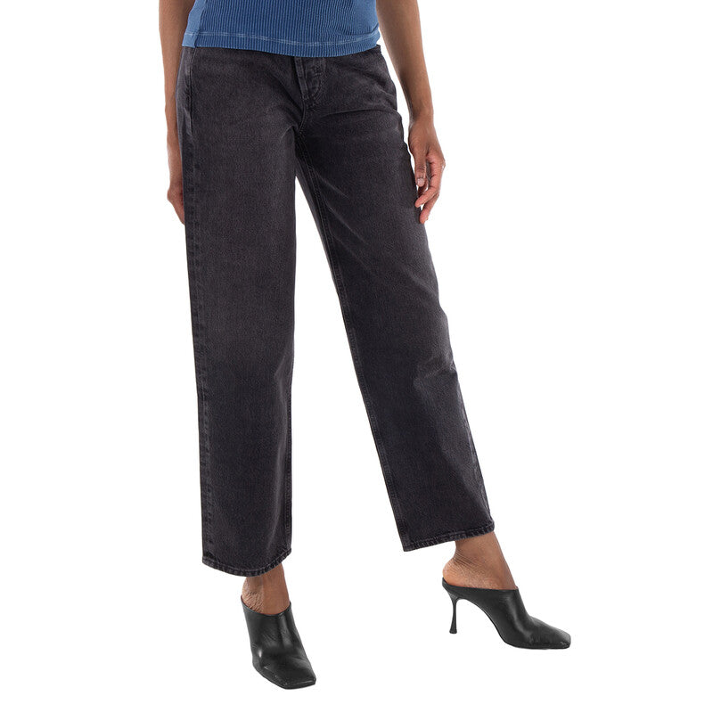 Agolde Shambles Criss Cross Jeans A097C-1157 women's jeans in Washed Black