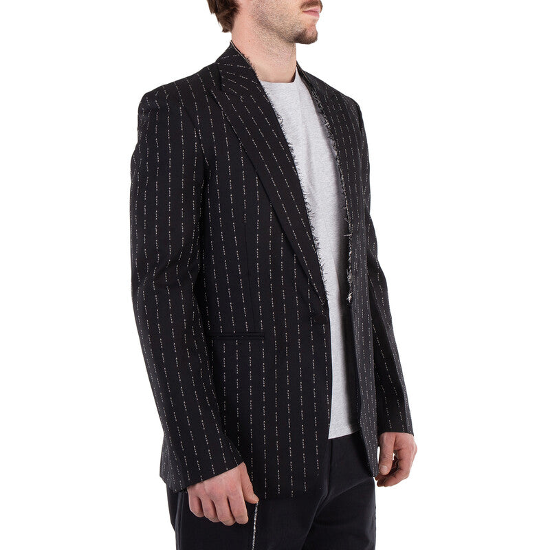 Alyx Pinstriped Embroidered Blazer AAUTA0113FA01-MTY0001 men's jacket in black and white, product photo 2