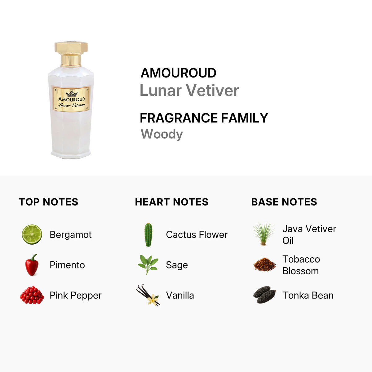 Amouroud Lunar Vetiver Unisex Eau de Parfum 100 ml
