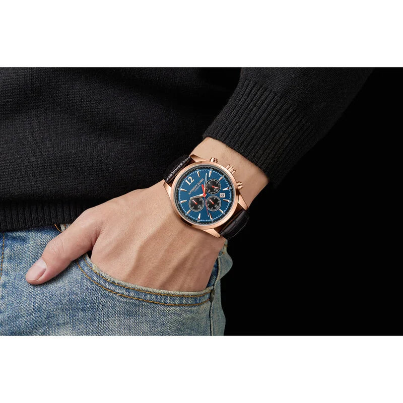 Classic Chronograph Blue Dial Men's Watch AJ081