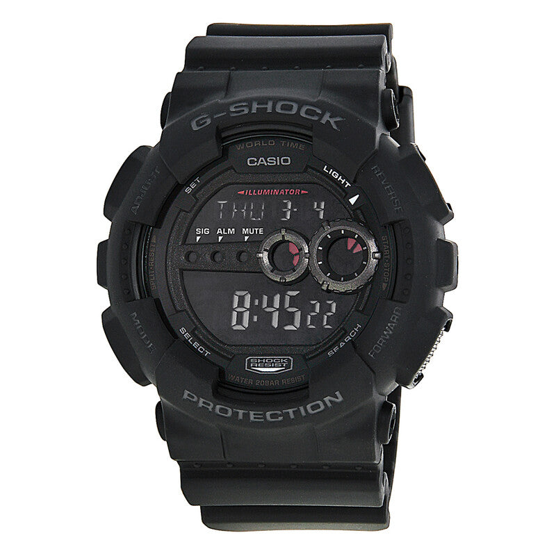 Casio Black Face Stainless Steel Men's Luxury Watch - GD100-1B