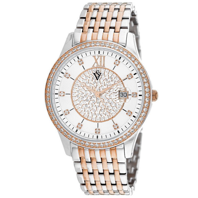 Christian Van Sant White Face Stainless Steel Women's Luxury Watch - CV0482