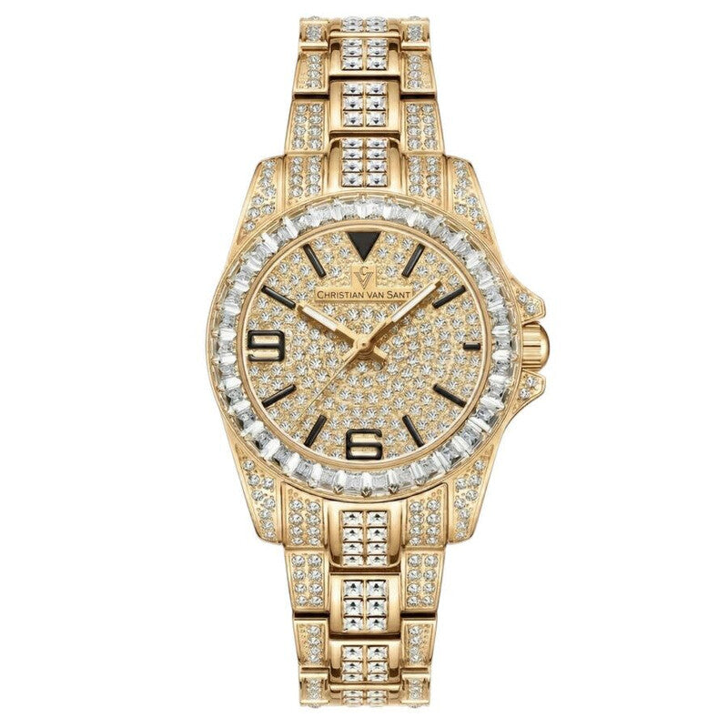 Christian Van Sant Gold-tone Face Stainless Steel Women's Luxury Watch - CV9212