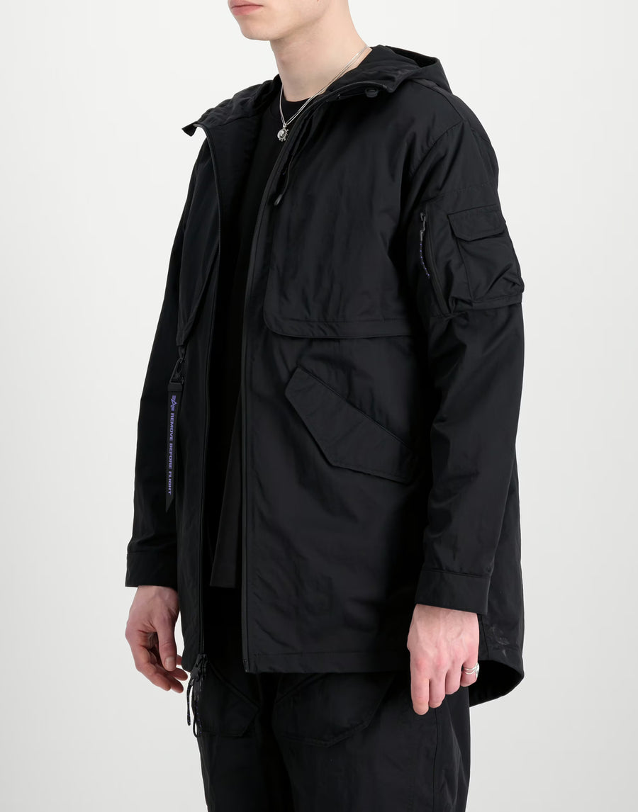 Alpha Industries Utility UV Fishtail Jacket 146117UV03 men's jacket in black, product photo 2