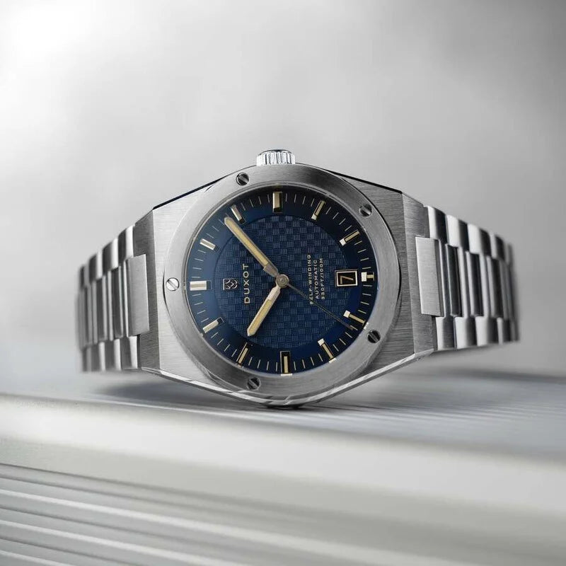 Duxot Bastia Automatic Blue Dial Men's Timepiece - DX-2068-44 (Stainless Steel Strap)