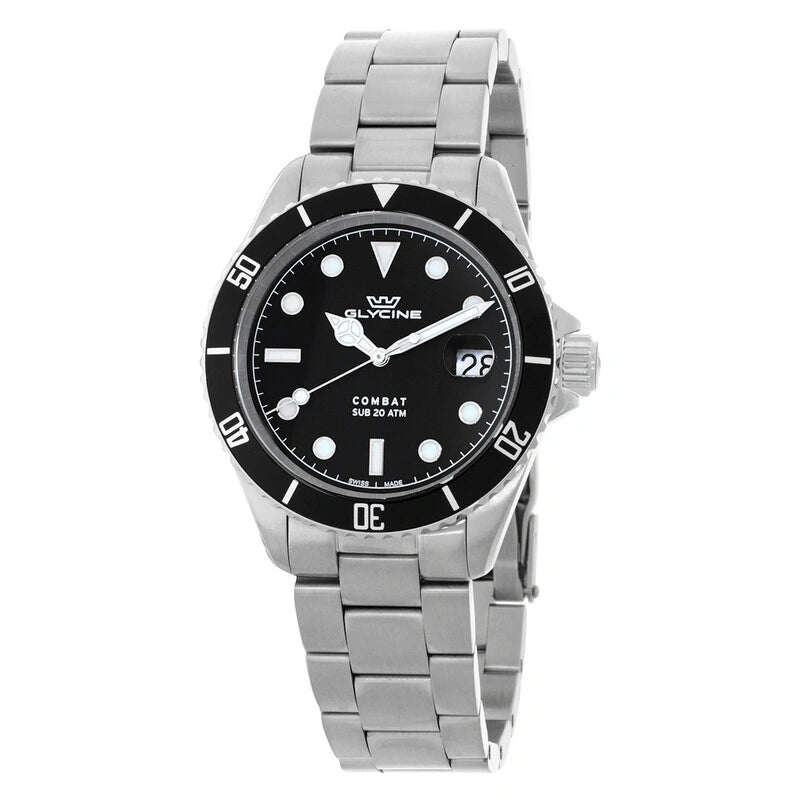 Glycine Combat Quartz 40mm Black Dial Men's Watch GL1060