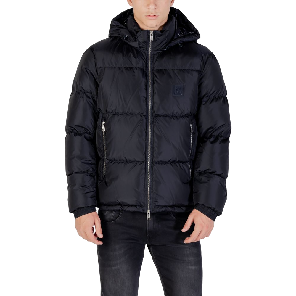 Armani Exchange Quilted Polyamide Down Jacket — Black