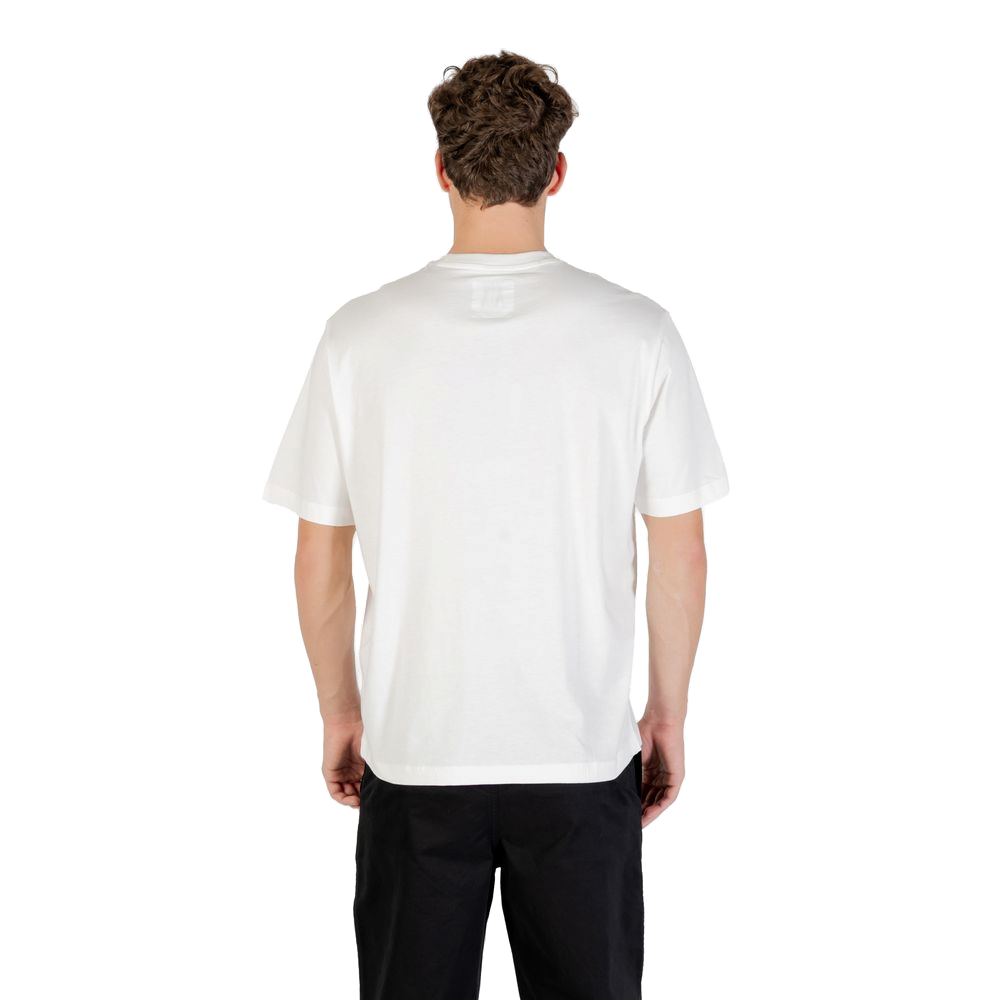 Armani Exchange Logo-Print Cotton T-Shirt — Cream