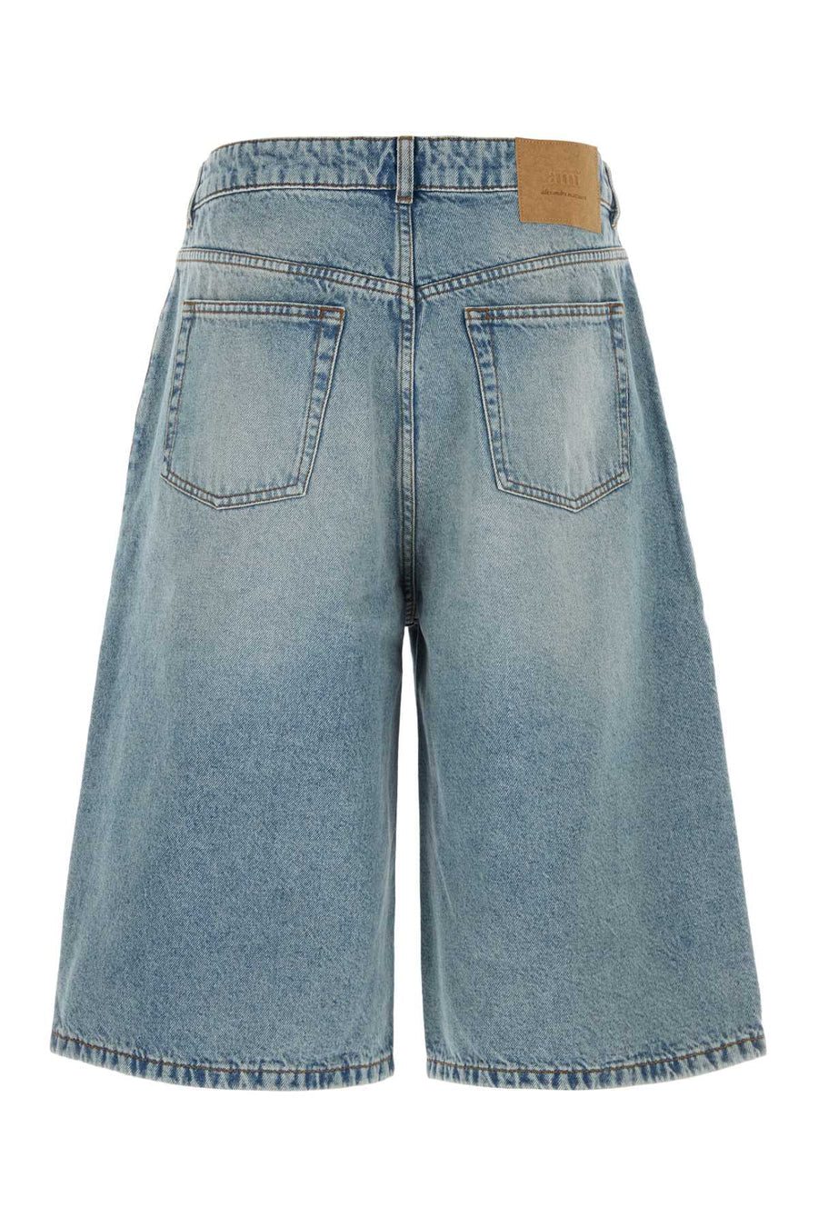 AMI Paris Bermuda Denim Shorts HSO838DE0046-480 men's shorts in Blue