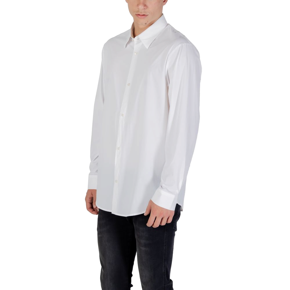 Armani Exchange Elastane Stretch Shirt — White