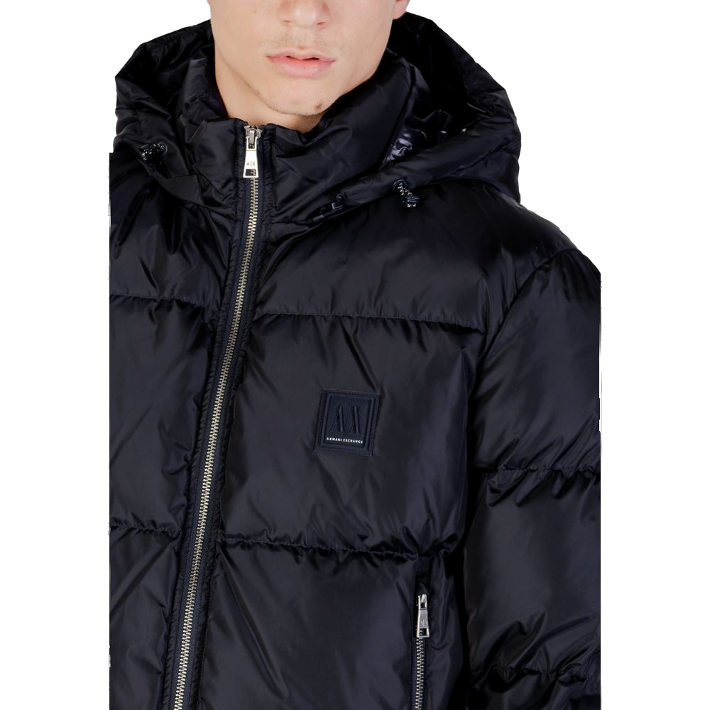 Armani Exchange Quilted Polyamide Down Jacket — Black