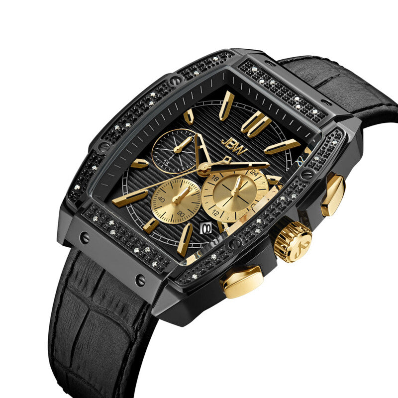 JBW Echelon Quartz Black Dial Men's Watch J6379A