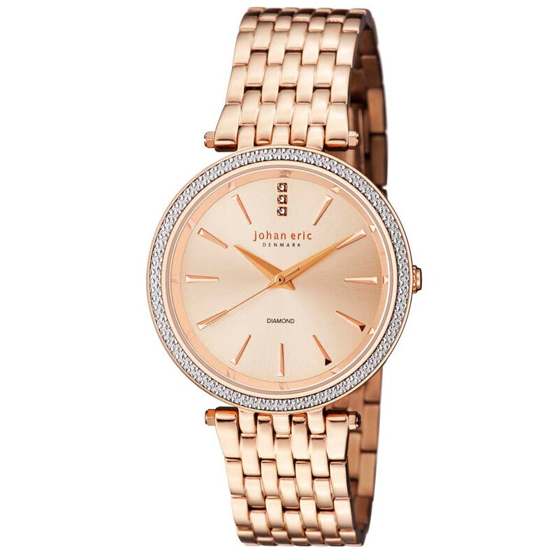 Johan Eric Fredericia JE-F1000-09-009B women's watch with rose gold dial