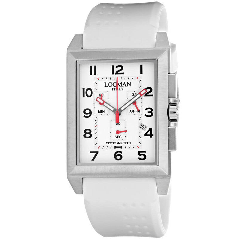 Locman Classic Chronograph Quartz White Dial Men's Watch 242WH2BK/WH