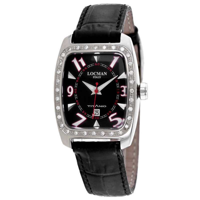 Locman Titanio Quartz Black Dial Ladies Watch 483RDK2D/BK