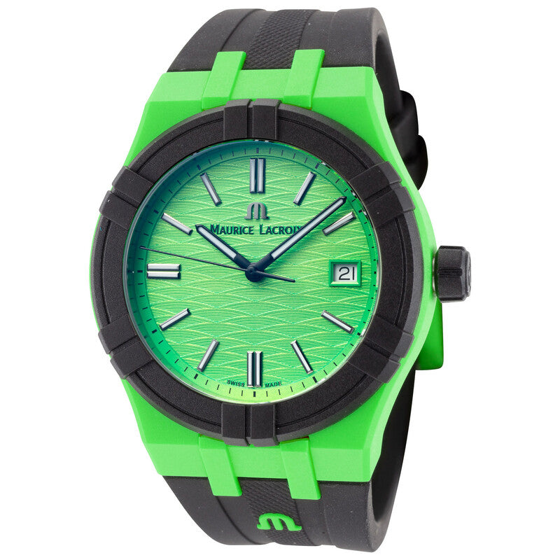 Maurice Lacroix Aikon Tide Quartz Green Dial Men's Watch AI2008-70070-300-0