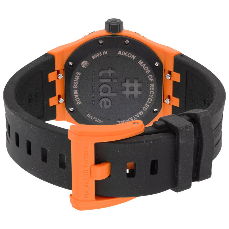 Maurice Lacroix Aikon Tide Quartz Orange Dial Men's Watch AI2008-50050-300-0