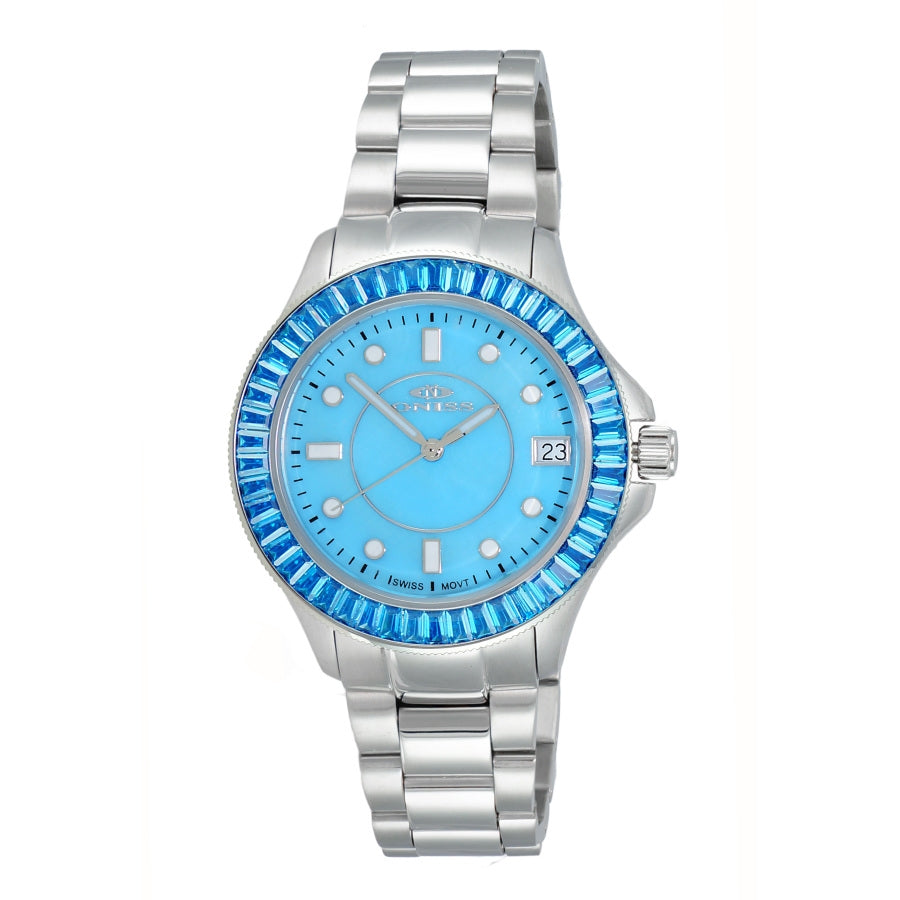 Oniss ON7323 ONJ7323-020LTBU women's watch with blue dial