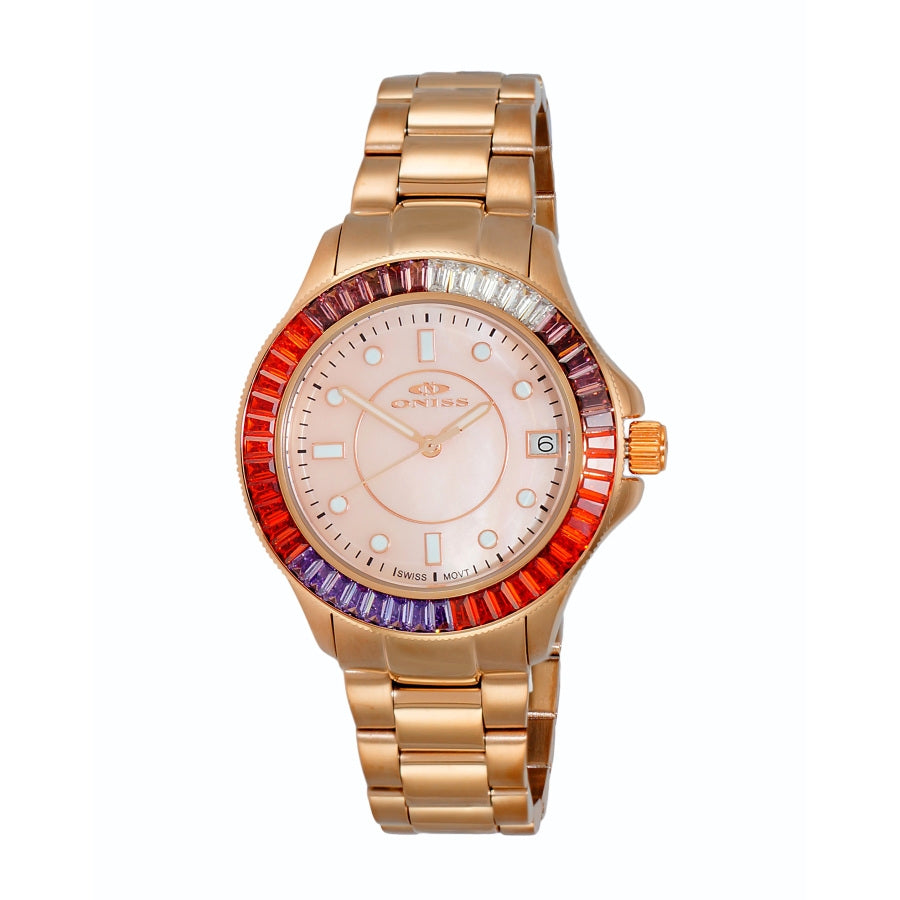Oniss ON7324 ONJ7324-030SAL-BNSC women's watch with rose gold dial