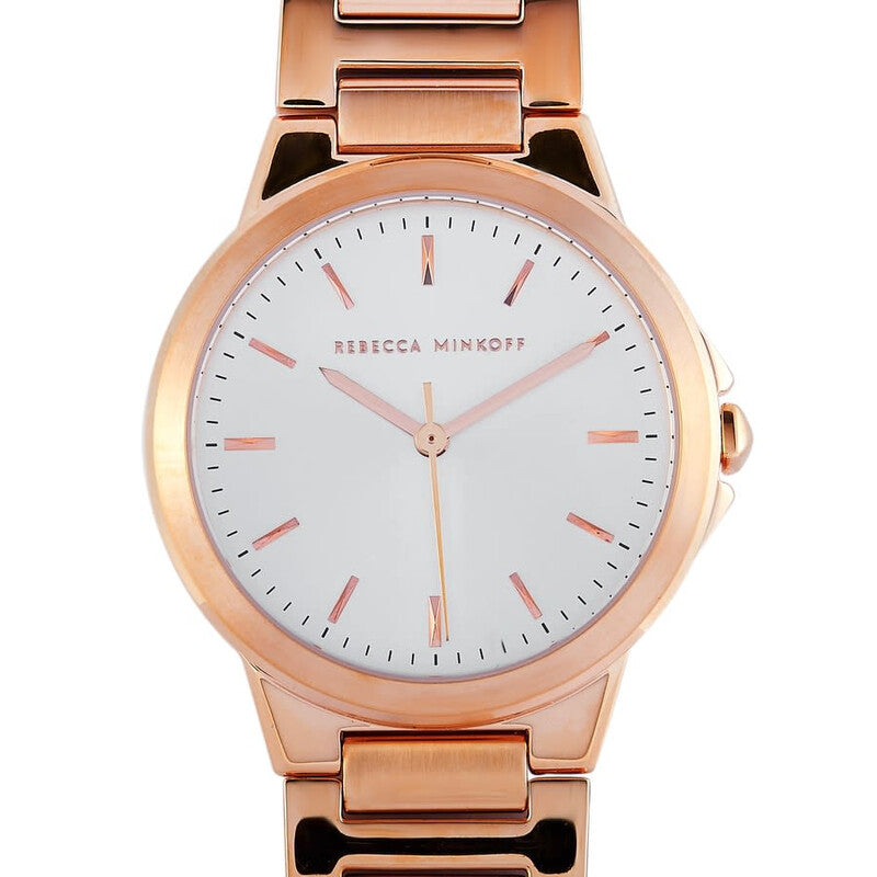 Rebecca Minkoff Cali Quartz Silver White Dial Rose Gold Ladies Watch 2200305