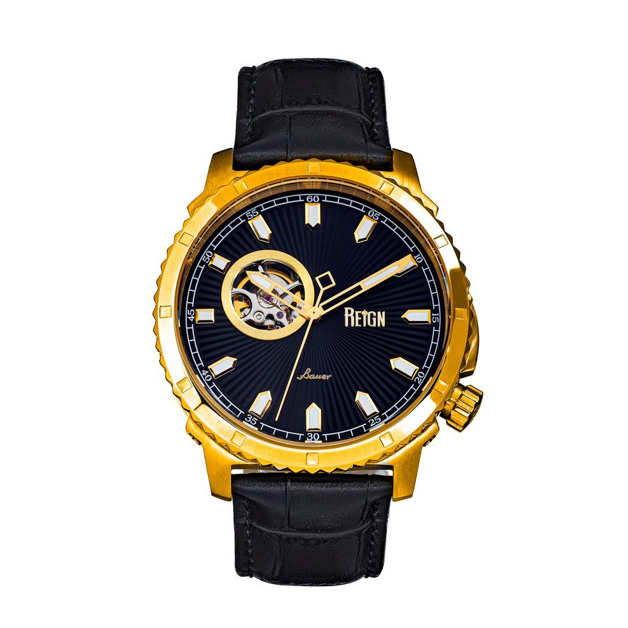 Reign Bauer Automatic Black Dial Men's Watch REIRN6004