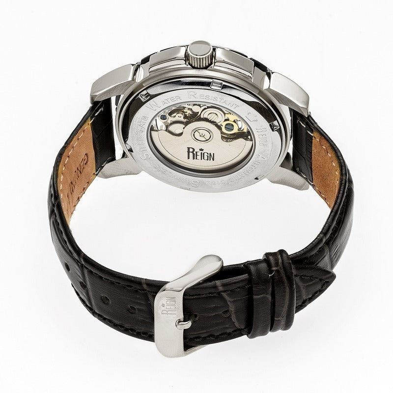 Reign Philippe Automatic Silver Skeleton Dial Men's Watch RN4603 image 2