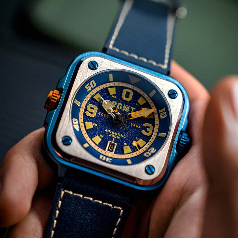 RGMT Pershing RG-8066-04 men's watch with blue dial