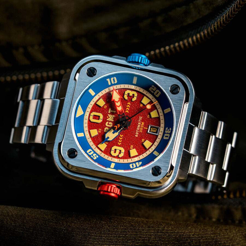 RGMT Pershing RG-8066-11 men's watch with red dial