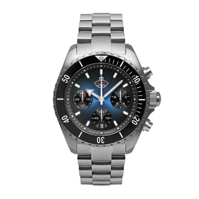 Ruhla Glasbach Cup 4970M3 men's watch with blue dial