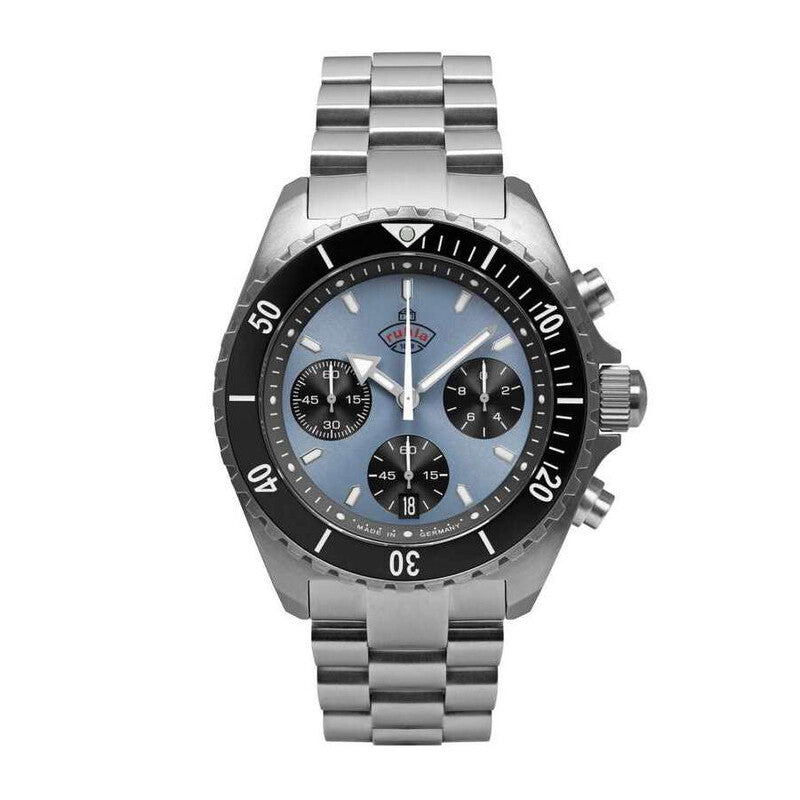 Ruhla Glasbach Cup 4970M5 men's watch with blue dial