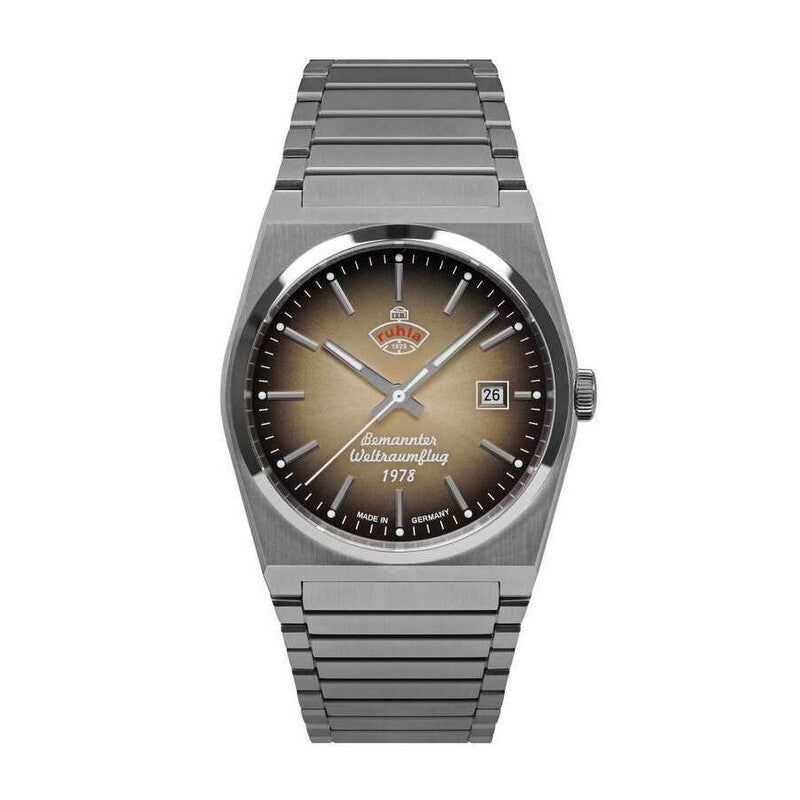 Ruhla Space Control 4660M2 men's watch with brown dial