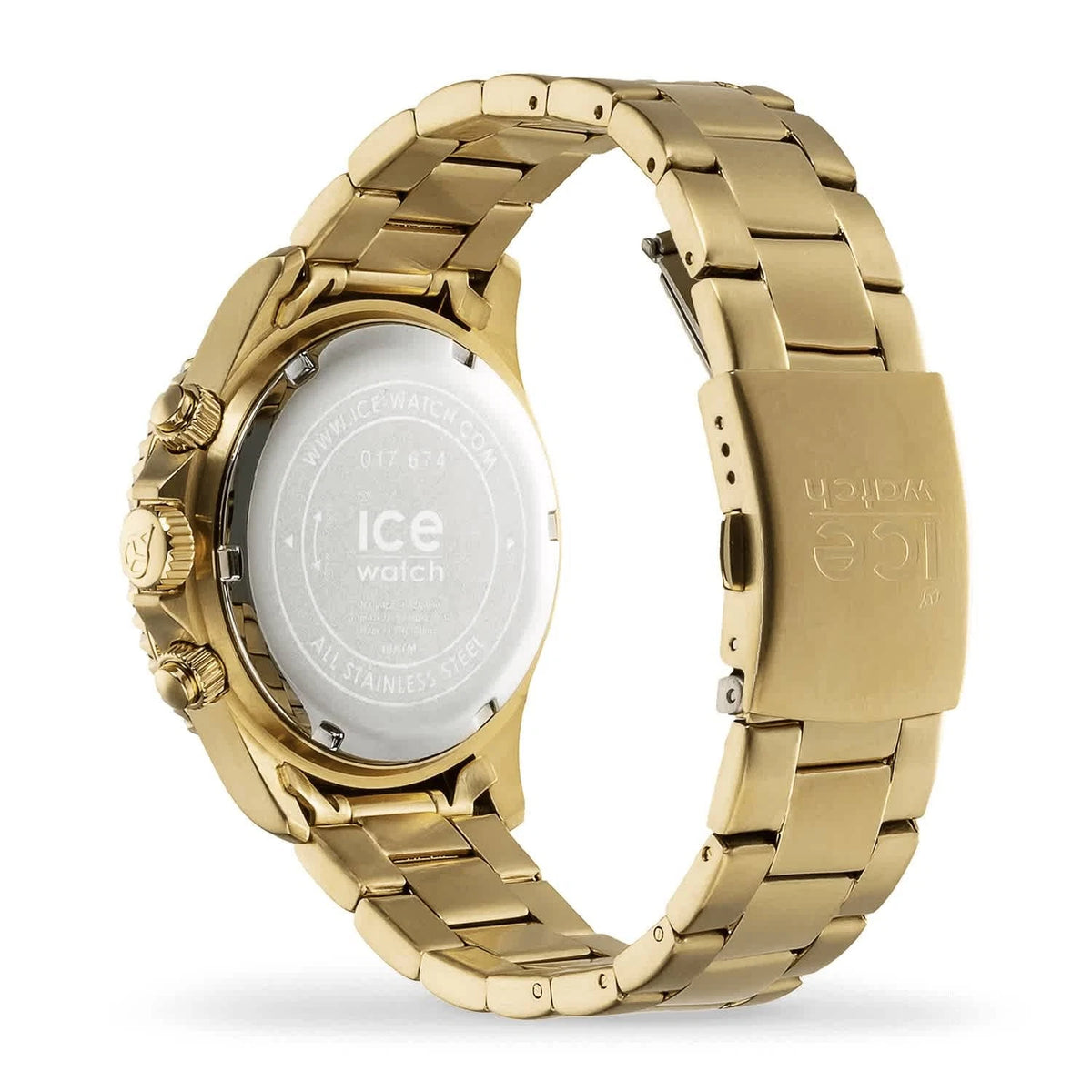 Ice-Watch ICE Steel Chronograph Blue Dial Gold-Tone Men's Watch 017674