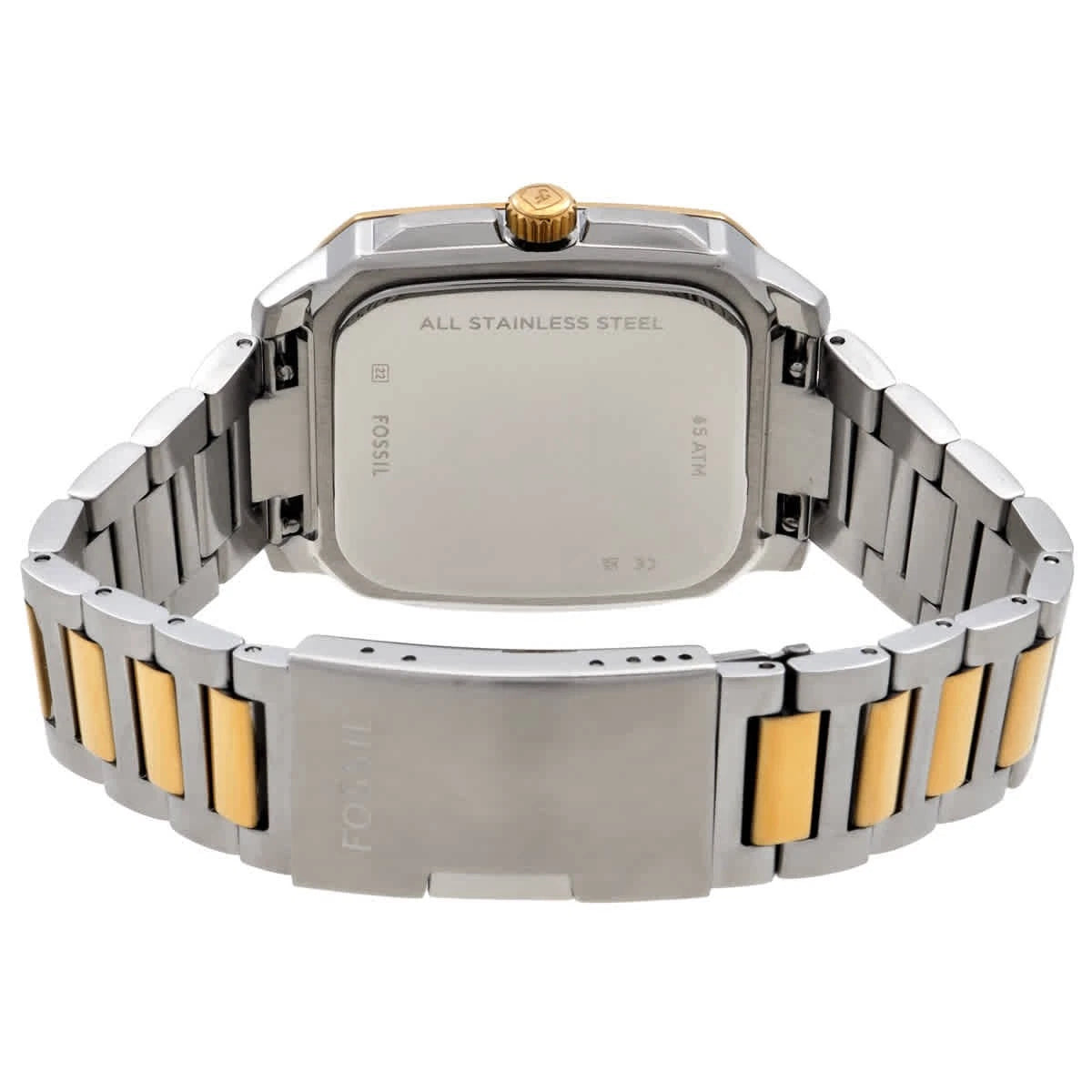 Fossil Crosby Quartz Black Dial Two-Tone Men's Watch FS6123