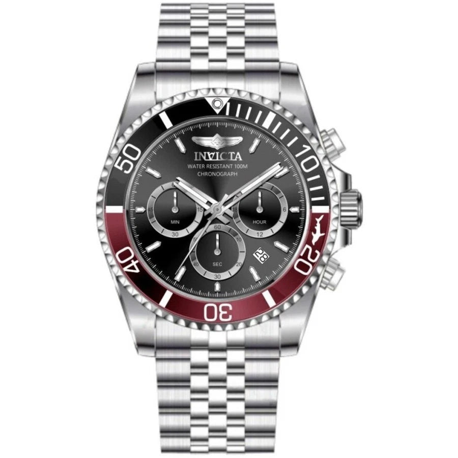 Invicta Pro Diver Chronograph GMT Quartz Black Dial Men's Watch 49838