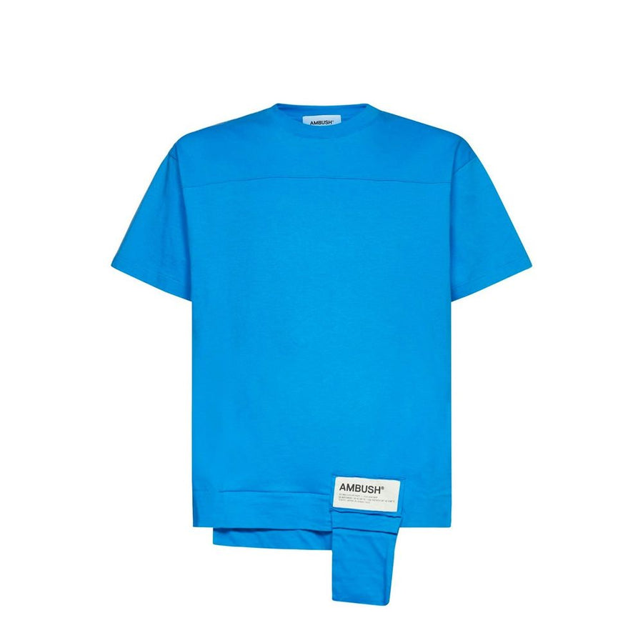 Ambush Cotton T-Shirt BMAA004S22JER001_4701 men's t-shirt in blue, product photo 1